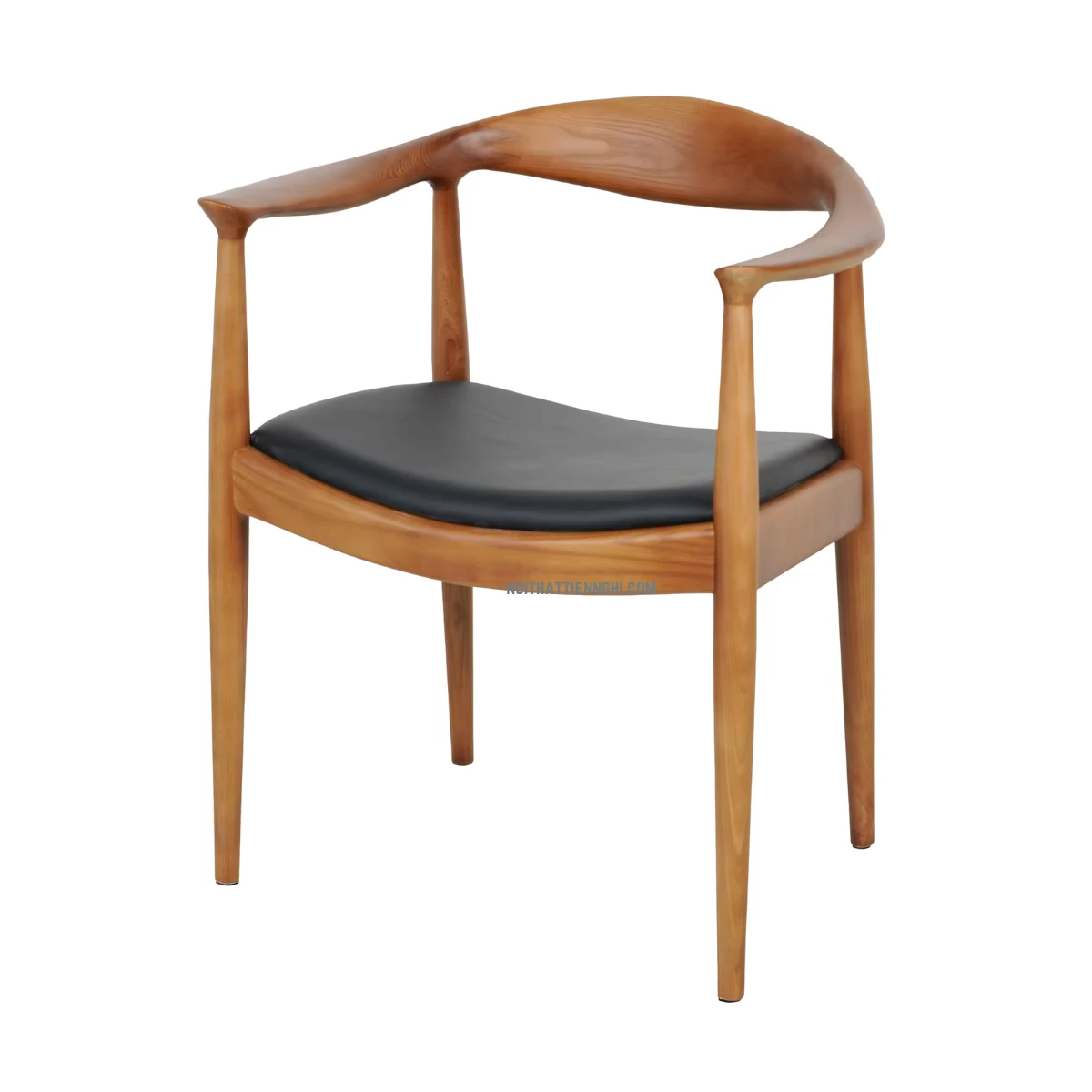 Ghế Kenedy cao cấp bằng gỗ cao su phủ pu thiết kế cổ điển